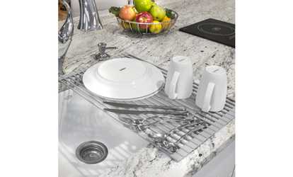 Sorbus Over the Sink Roll-Up Dish Drying Rack