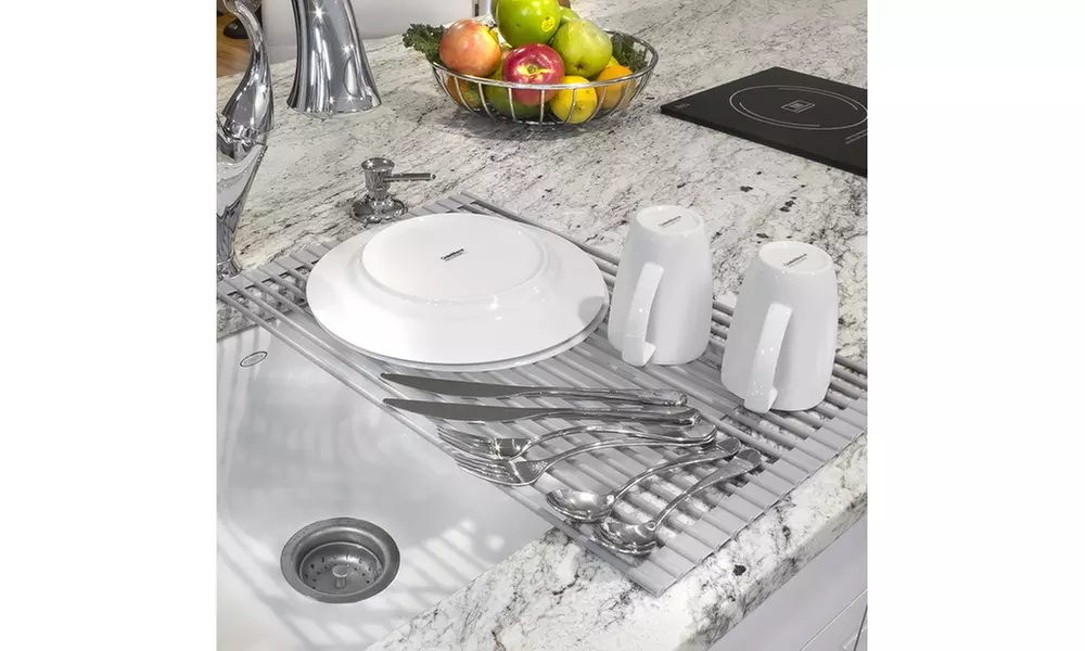 Sorbus Over the Sink Roll-Up Dish Drying Rack - Second Medium