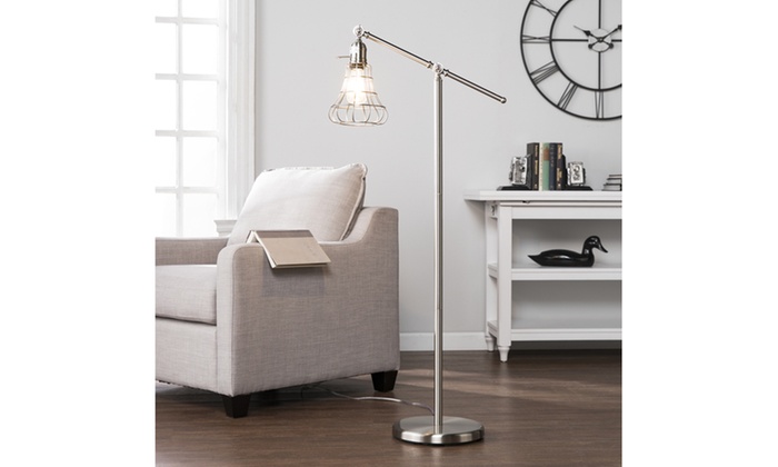 Trayden Floor Lamp Brushed Nickel Groupon Trayden Floor Lamp Brushed Nickel