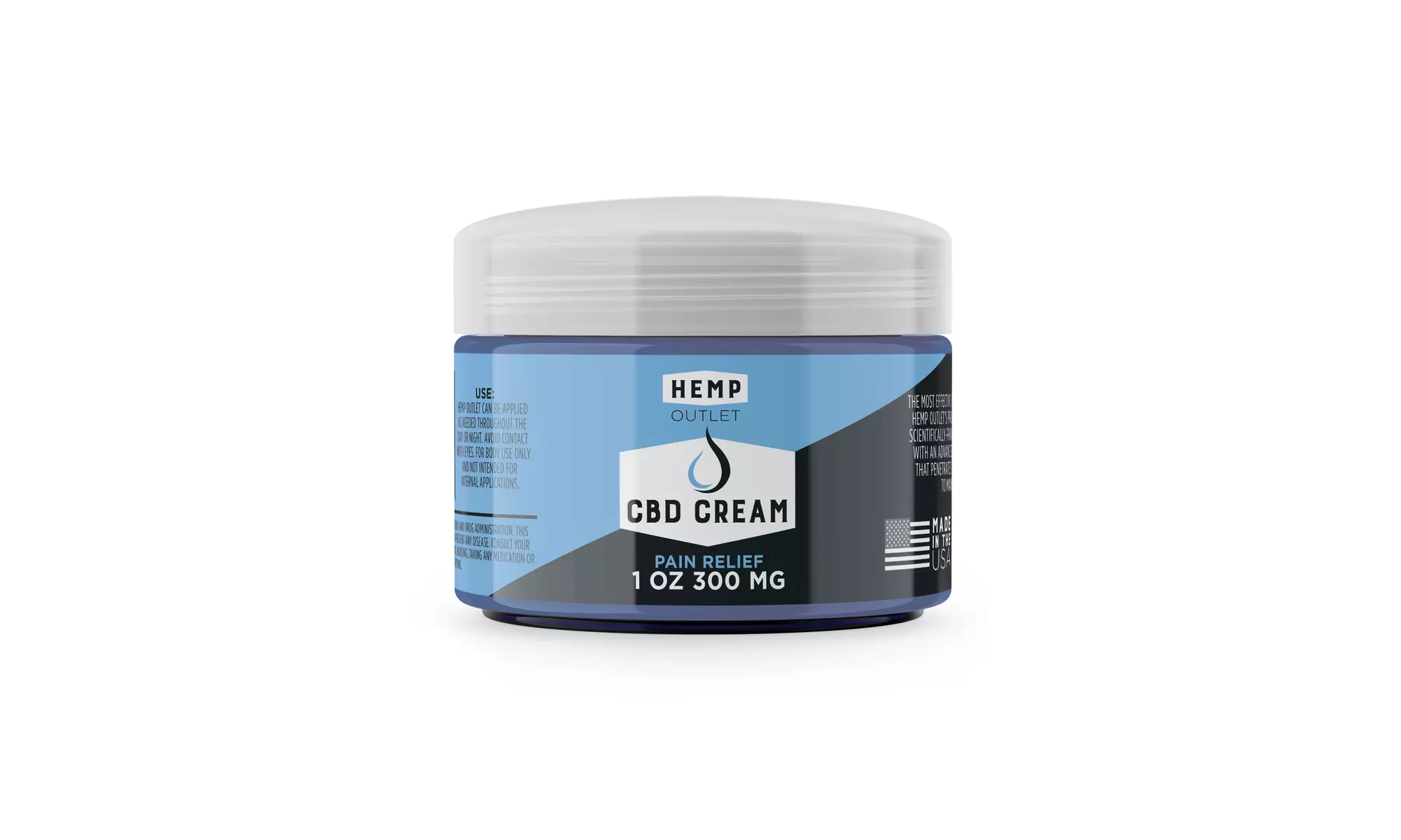 CBD Pain Relief Cream by Hemp Outlet USA - Developed by Doctors - Second Medium