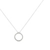 Image 2: Sterling-Silver 1/3ct TDW Diamond Hoop Circle Pendant Necklace (I-J, I2-I3)