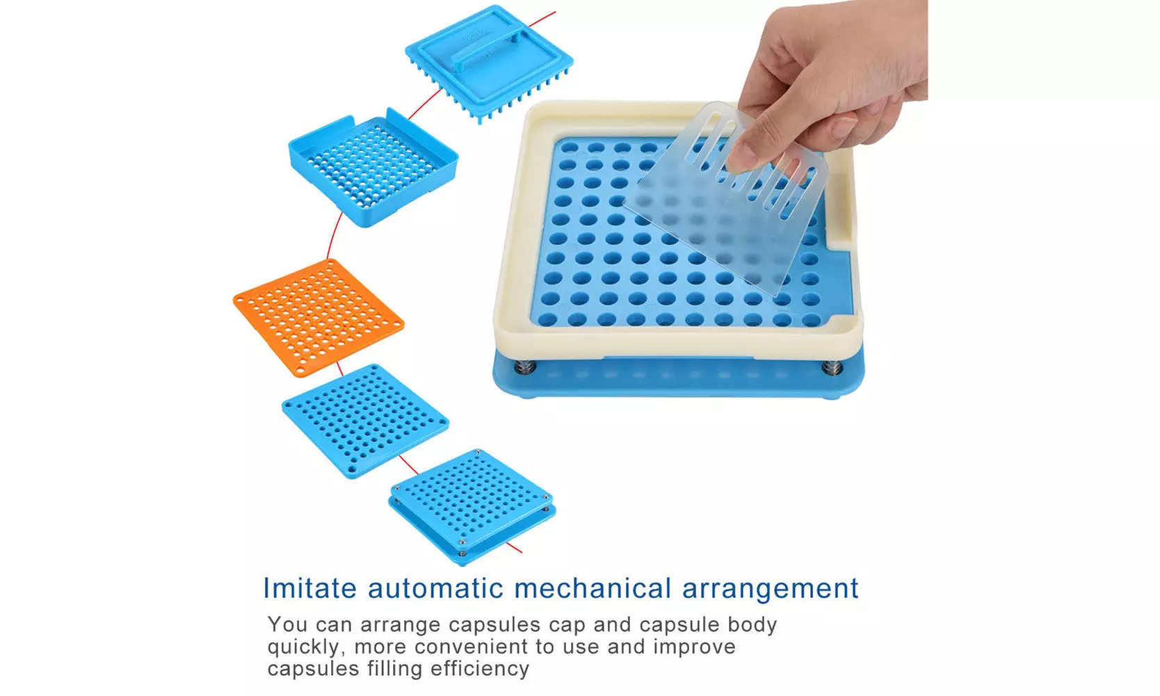 Capsule Filling Machine 100 Holes Capsule Filler Size 00 Flate Maker Food Grade - Primary Image