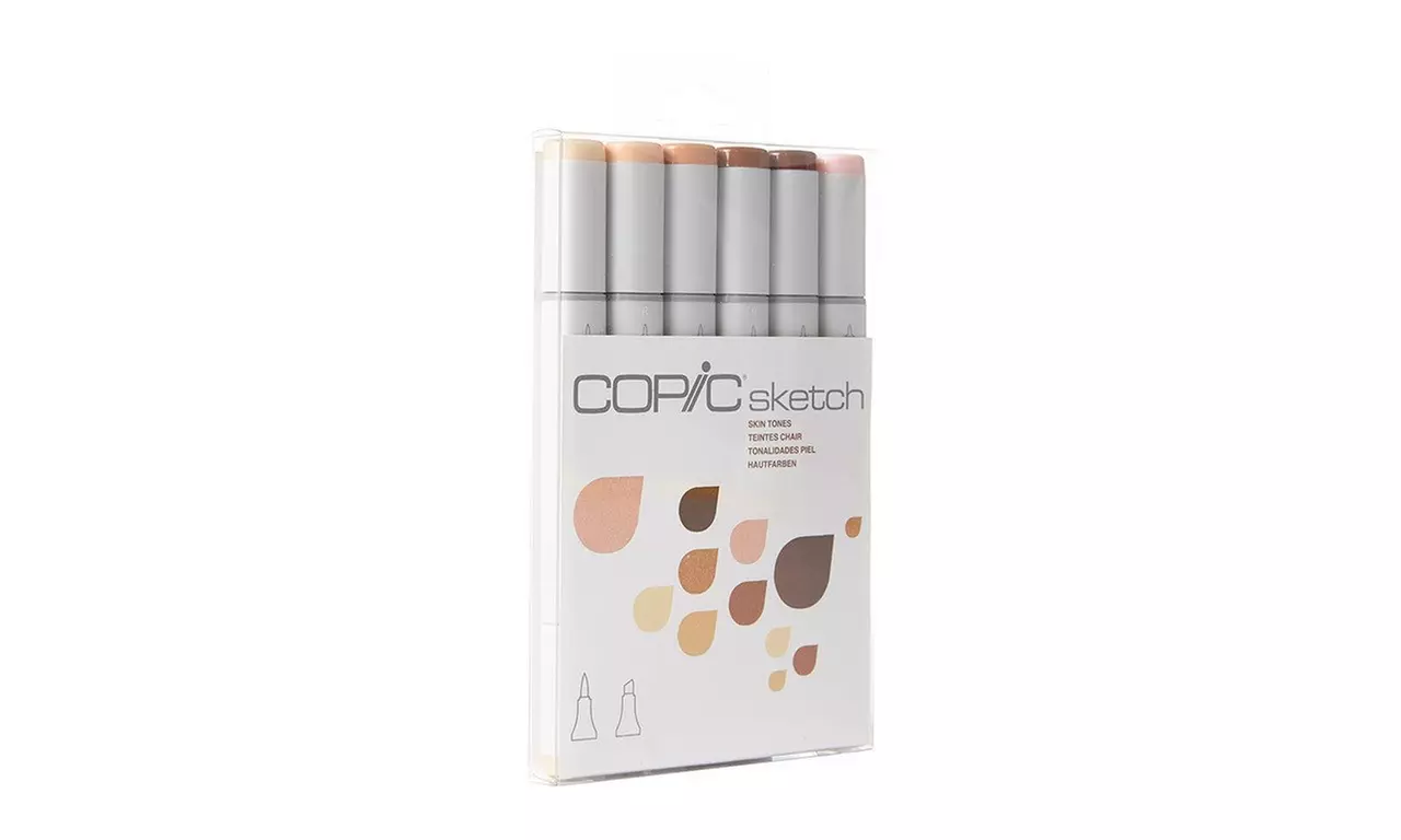 Copic Markers 6-Piece Sketch Set, Skin Tones - Primary Image
