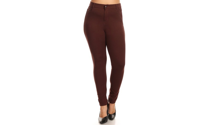 Classic Stretch Knit Skinny Pants Plus Groupon