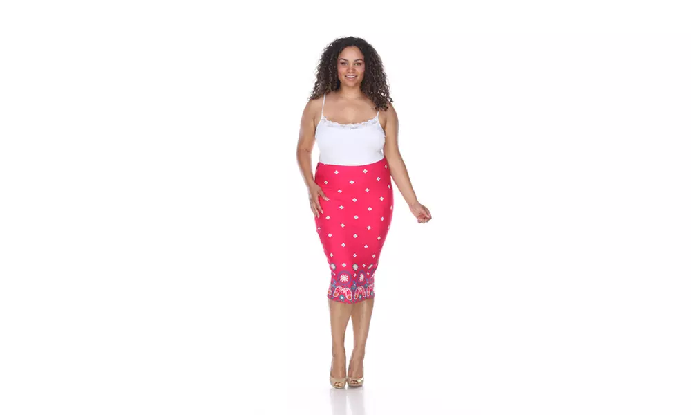 Fuchsia Plus Amber Pencil Skirt - Primary Image