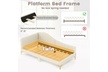 Costway Twin/Full Upholstered Daybed Rivet-Tufted Platform Bed with Metal Legs - Second Medium
