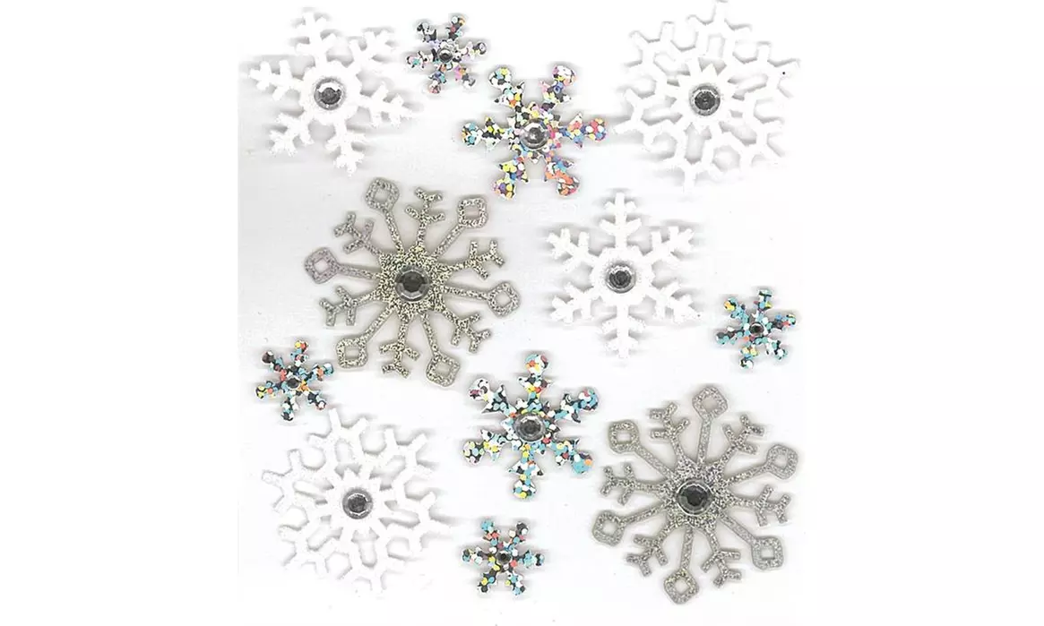 Darice Jolees Boutique 3D Stickers Snowflakes - Primary Image