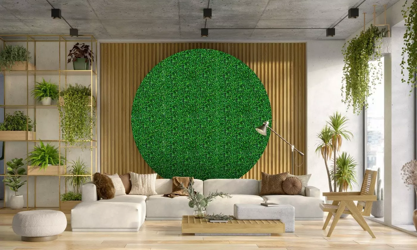 iNova 24"x16" Artificial Grass Wall Panels Boxwood Topiary Hedge Mats (12-Pack)