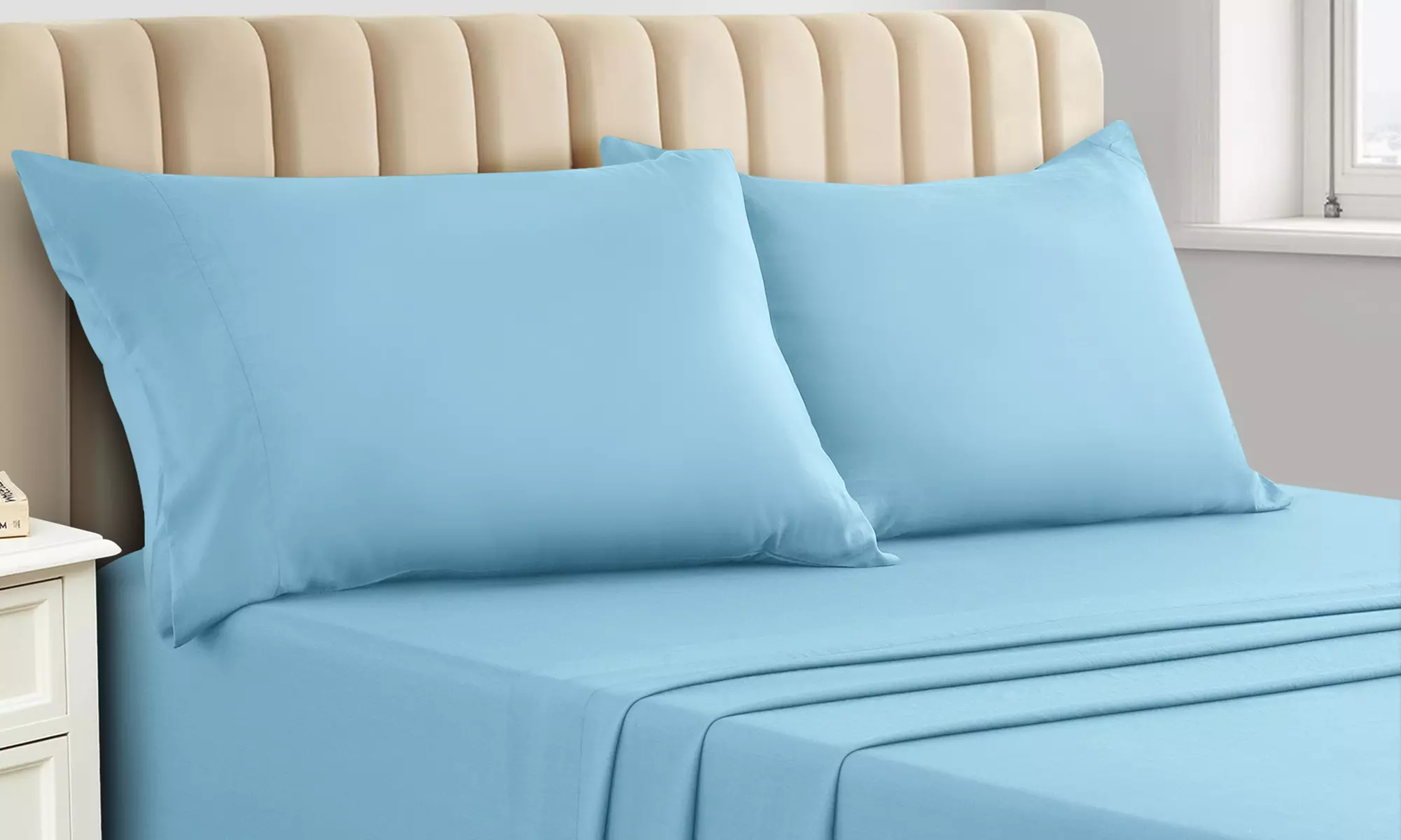 Lux Decor Luxurious Bamboo 4PC Bed Sheet Set Deep Pocket Super Soft Cool Bedding