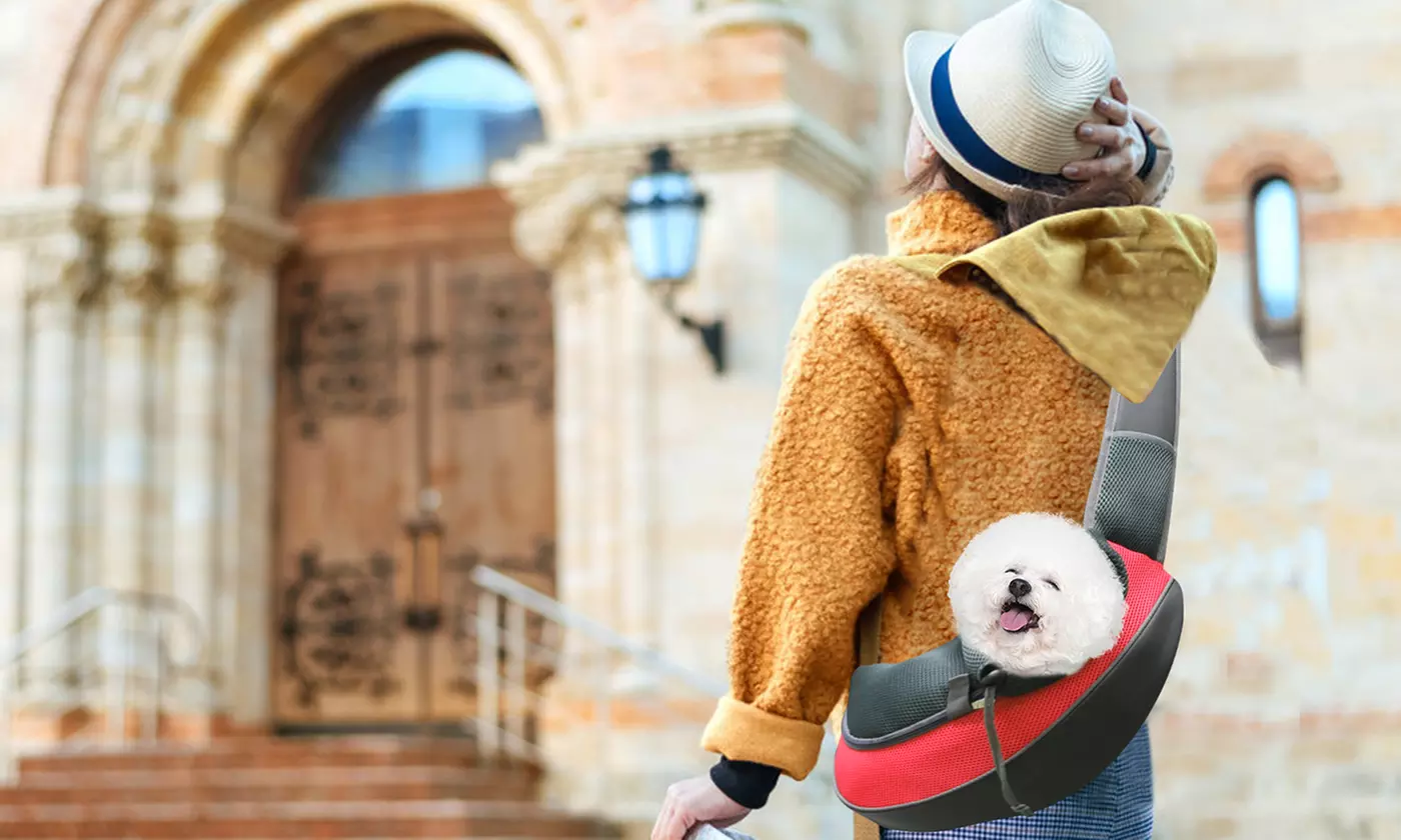 PetLuv Breathable Hands-Free Dog Travel Carrier Shoulder Sling Bag