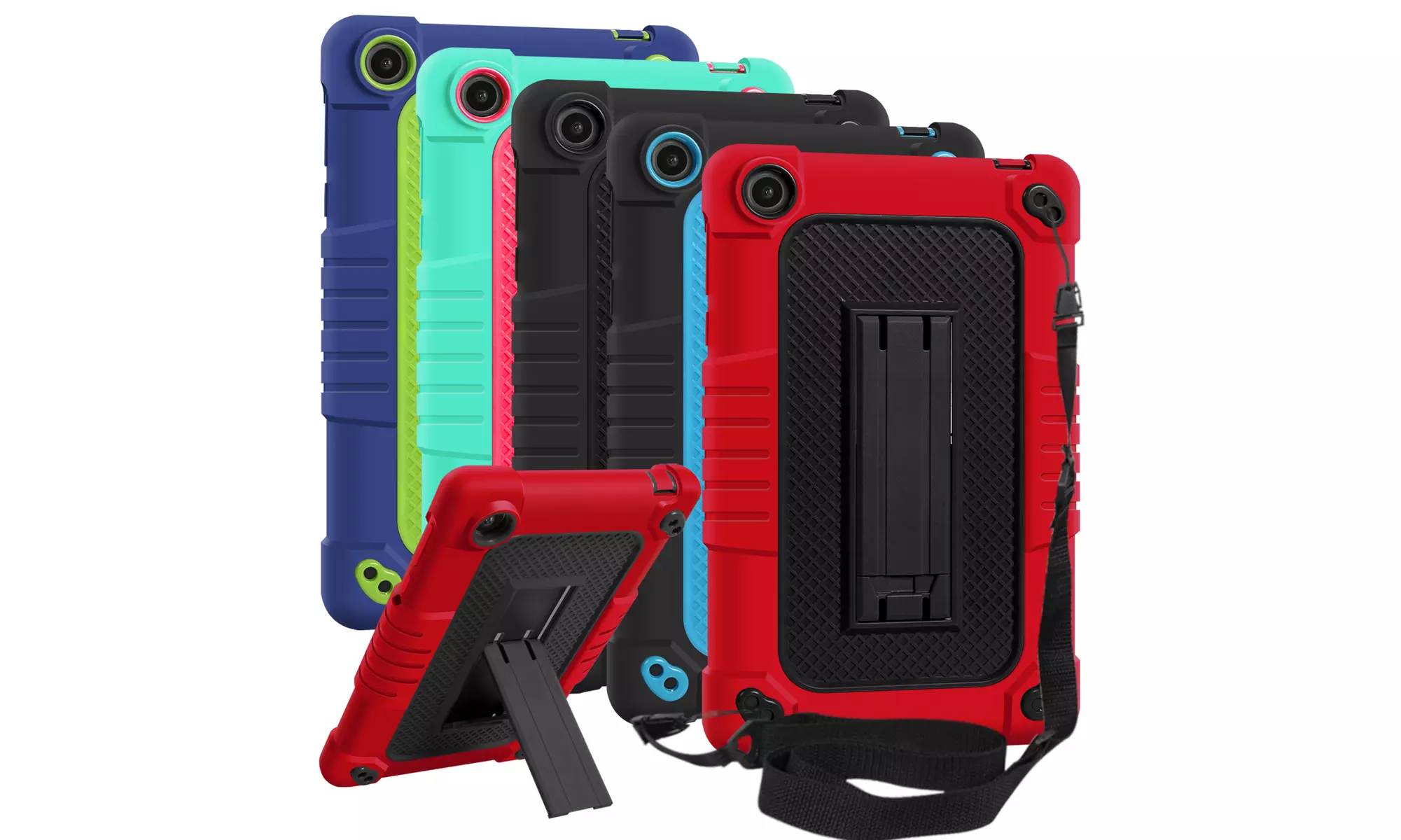 For Walmart Onn 7 Inch Gen 3(Model: 100071481)Shockproof W/Shoulder Strap Case - Primary Image