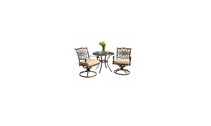 Hanover Traditions3pcsw Traditions Patio Bistro Dining Set 3 Pieces Groupon