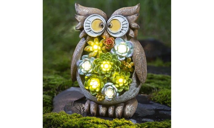 Hfs 7 Led Outdoor Solar Statues Lights Owl Garden Figurines - Better Homes And Gardens Bronze Resin Owl Night Lamp Hfs 7 Led Outdoor Solar Statues Lights Owl Garden Figurines - Better Homes And Gardens Bronze Resin Owl Night Lamp