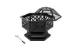 24" Hexagonal Shaped Iron Brazier Wood Burning Fire Pit - Second Medium