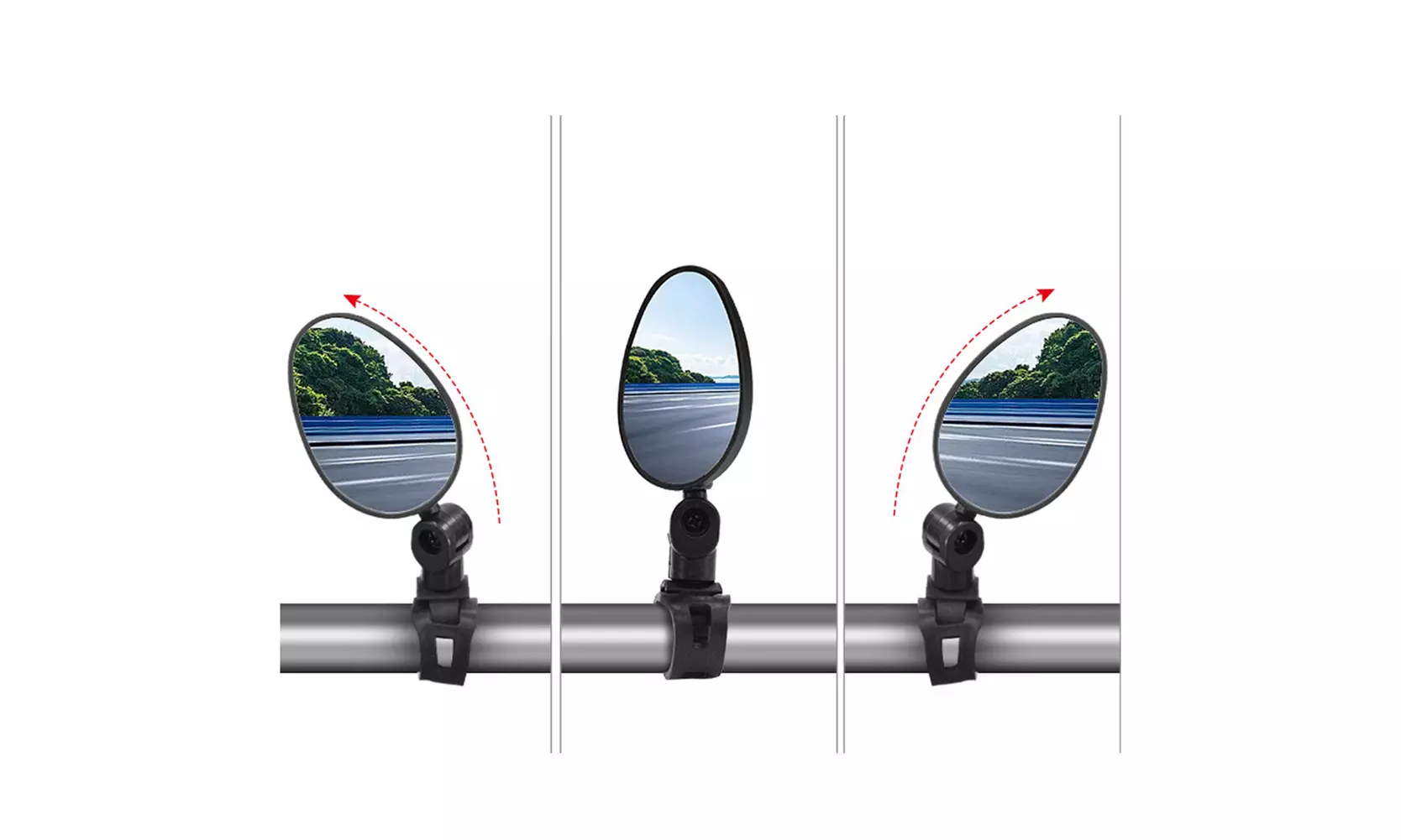 US 2-4 Pack Bike Mirror Cycling Rear View Glass Adjustable 360 Degree Handlebar