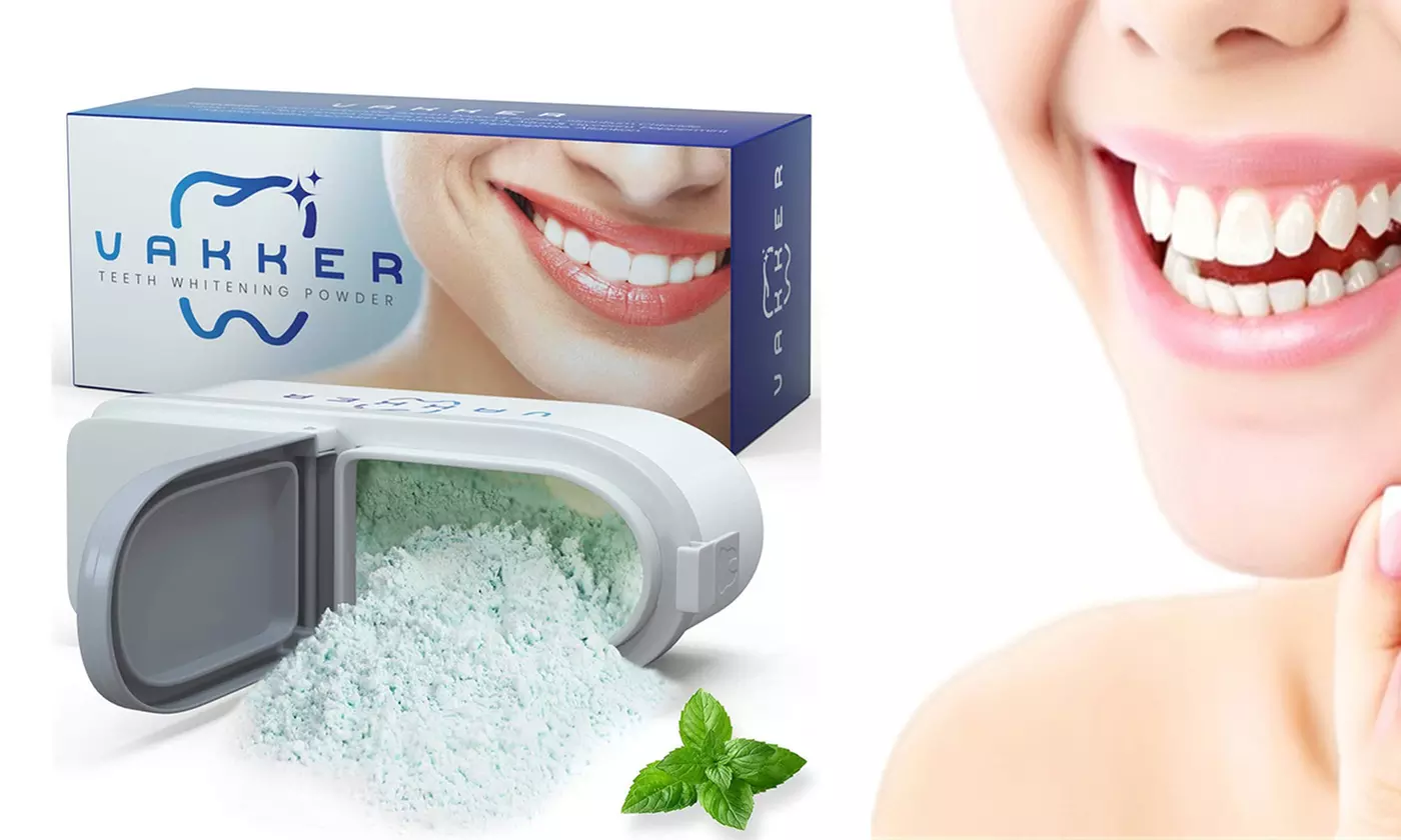 Vakker Teeth Whitening Powder Mint Flavor Remove Tooth Stains Whitener Kit