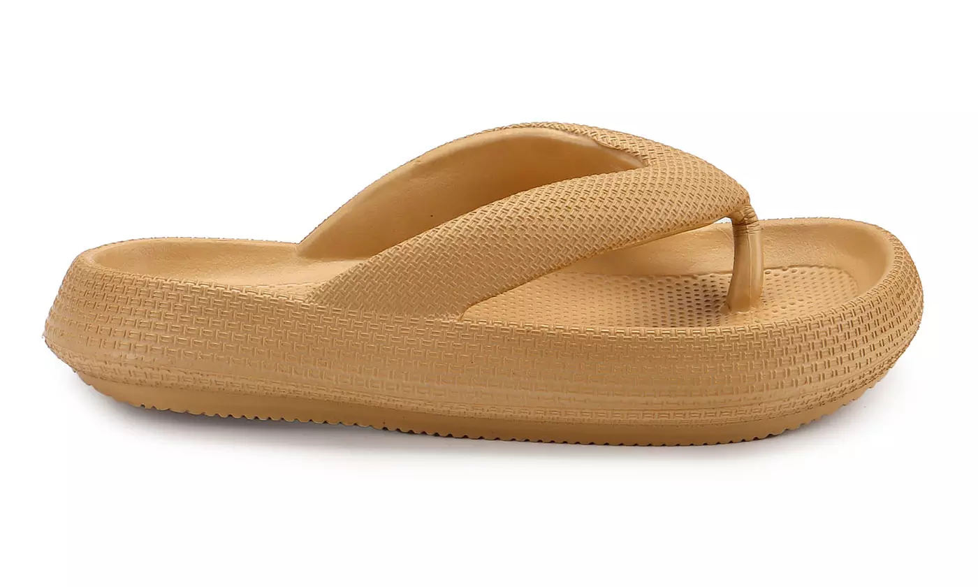 Womens Orthotic Flip Flops Thong Sandals Pillow Slippers With Arch Support
