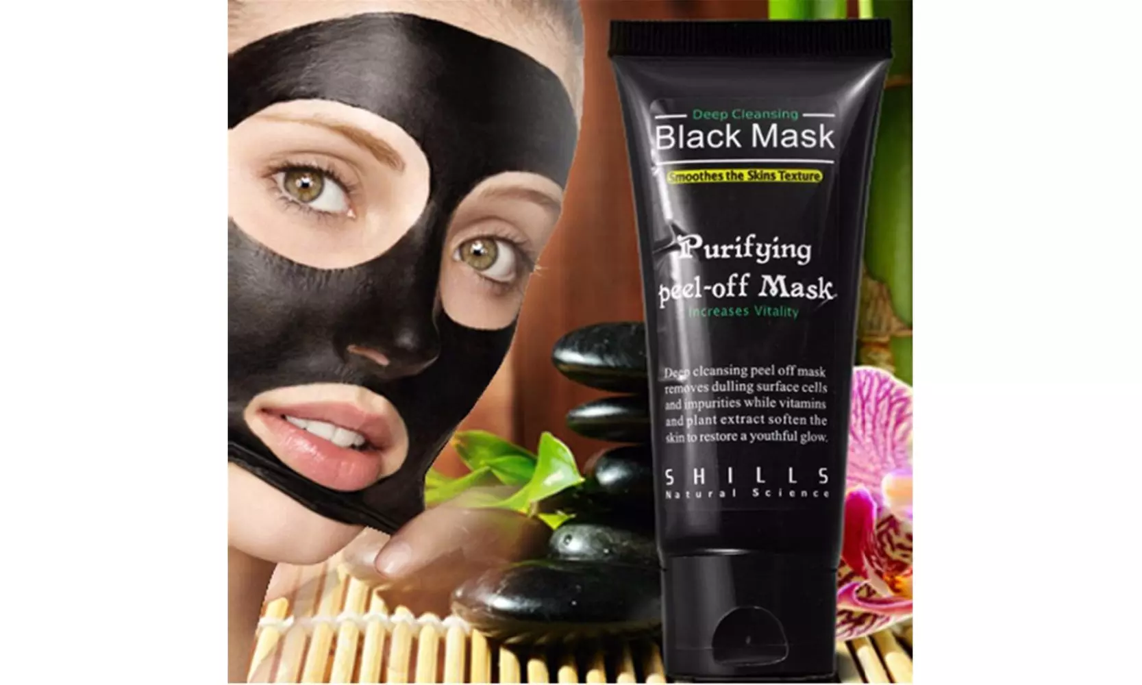 Shills Black Mask Bamboo Charcoal Activated Blackhead Remover - Primary Image