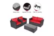Kinbor 4 Pcs PE Rattan Sofa Set Outdoor Lawn Patio Sectional Sofa Furniture - Second Medium
