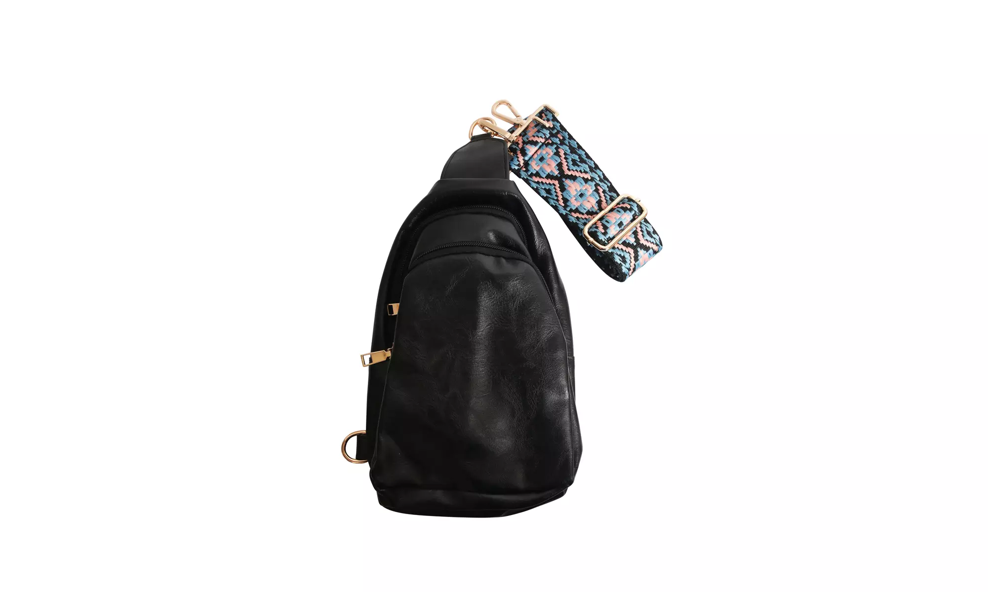 Vegan Leather Crossbody Shoulder Sling Bag with Credit Card Slots
