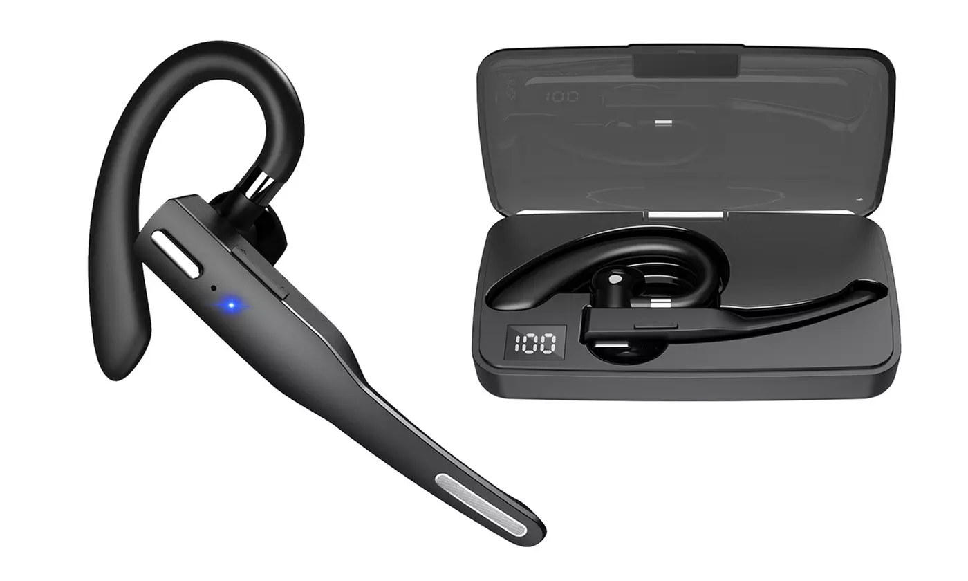 iMounTEK Unilateral Wireless V5.1 In-Ear Headset with Hook, Mic, & Charging Case - Primary Image