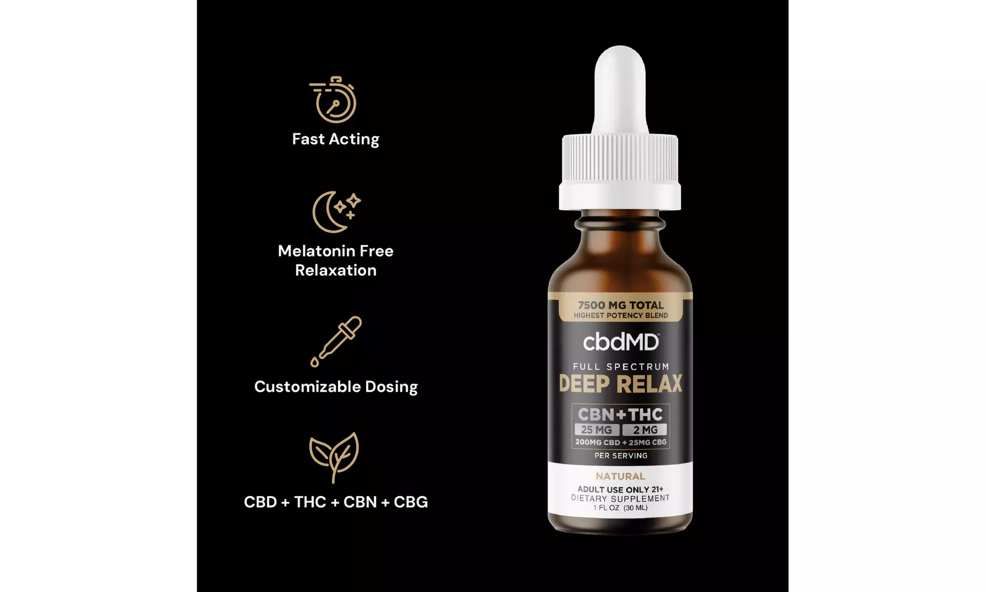 cbdMD Night Time Essentials (Gummies, Tinctures, Capsules) - Multiple Strengths 