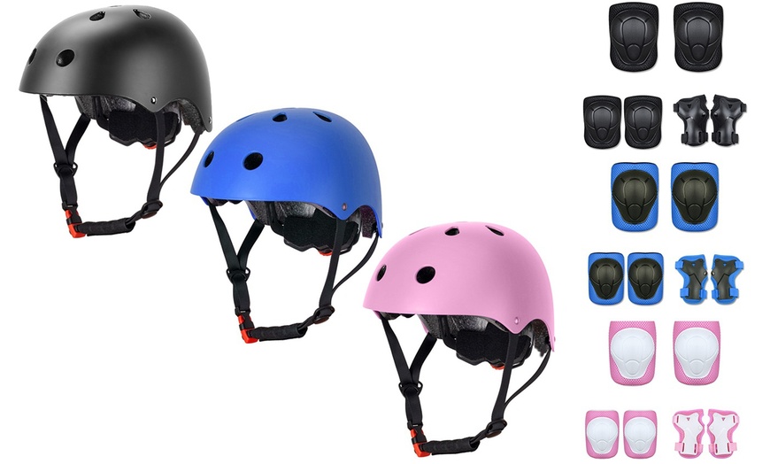 safety helmet and pads