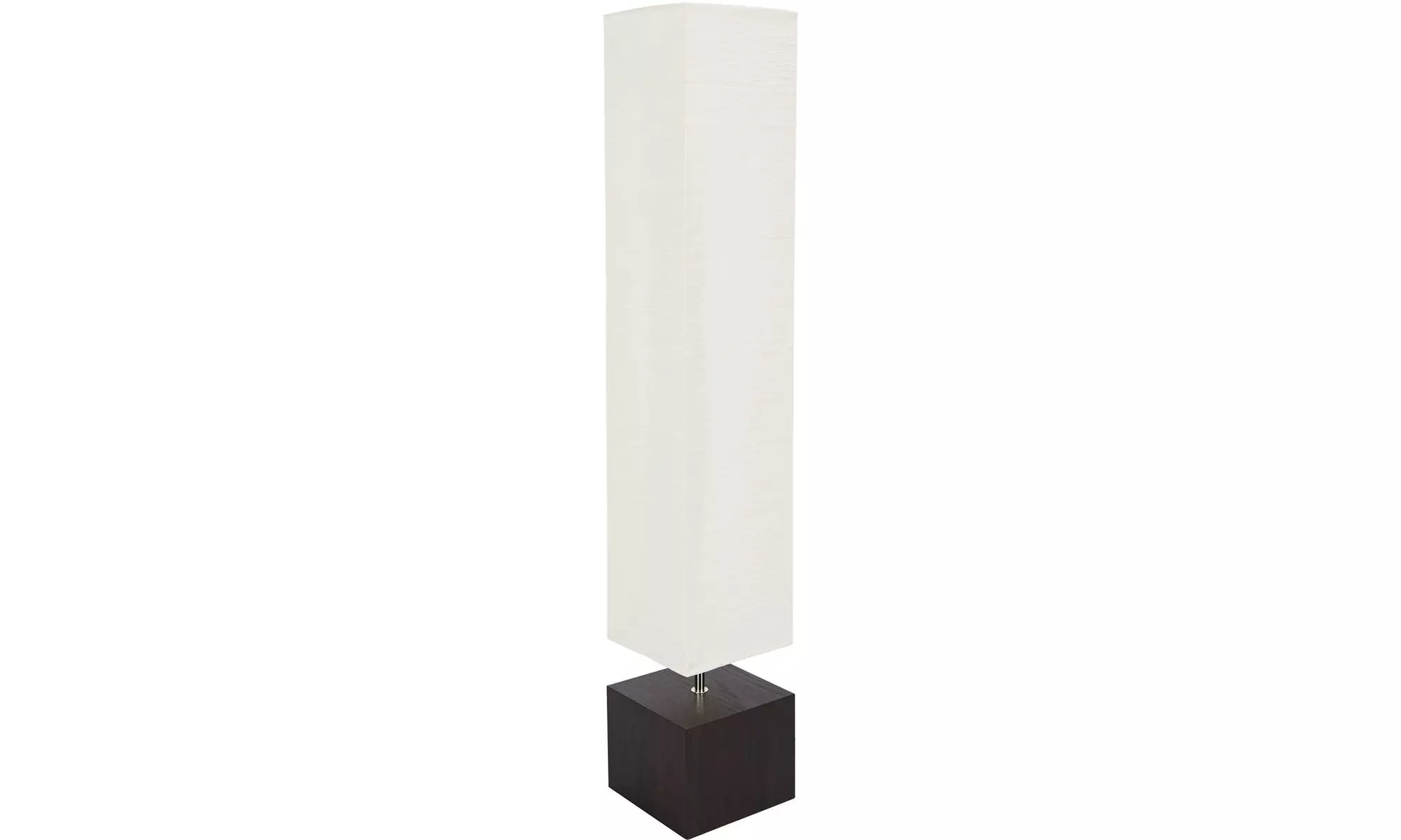 White Rice Paper Floor Lamp with Dark Wood Base - Second Medium