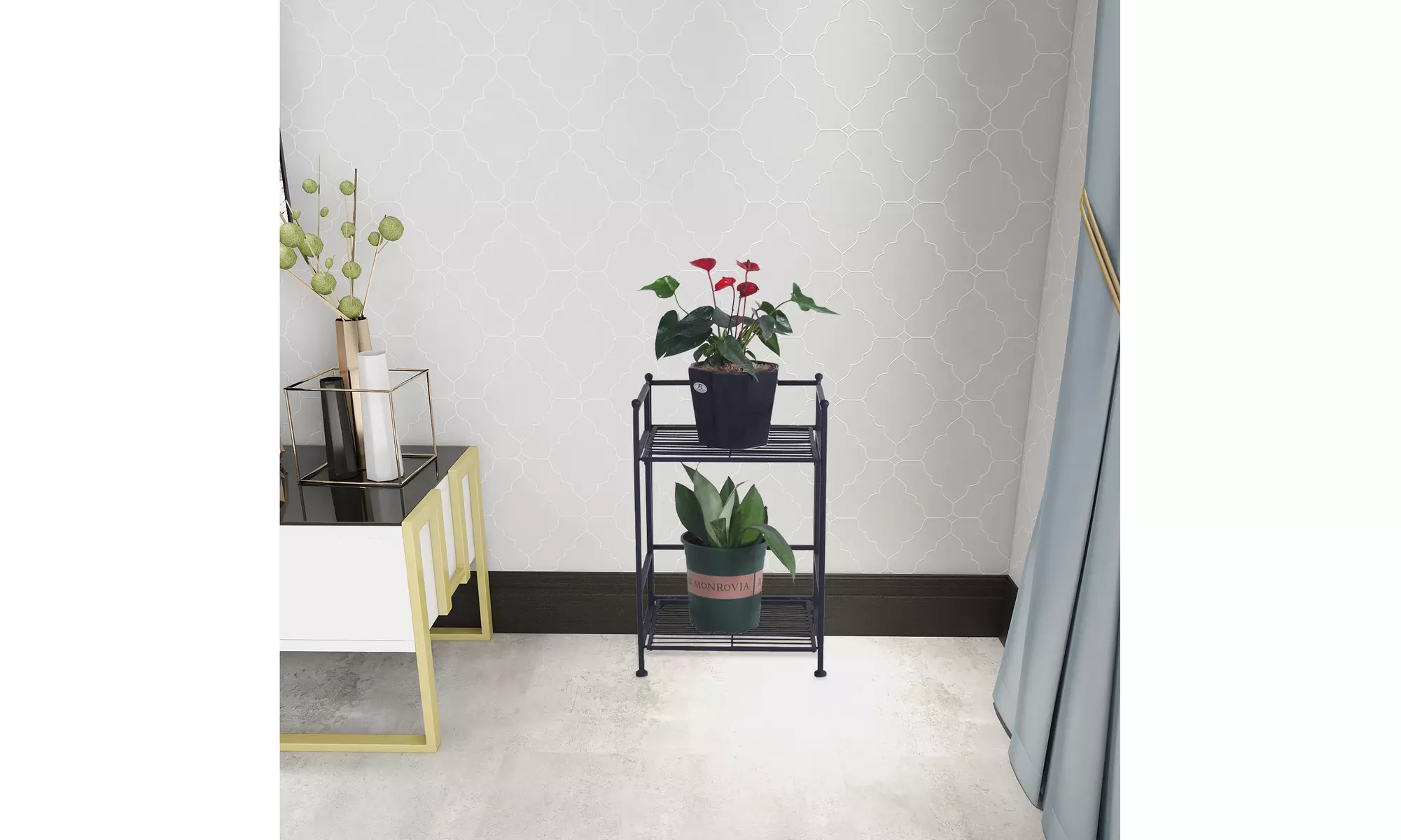 2-Shelf Shelving Storage Unit Metal Organizer Wire Rack - Second Medium