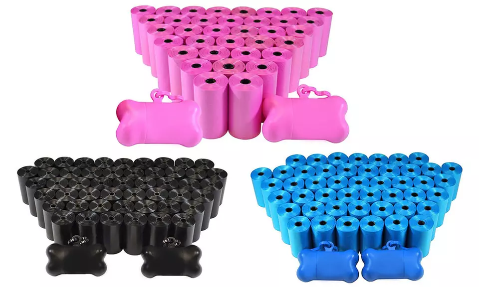 1,000 Pet Waste Poop Bags with Two Dispensers - Primary Image