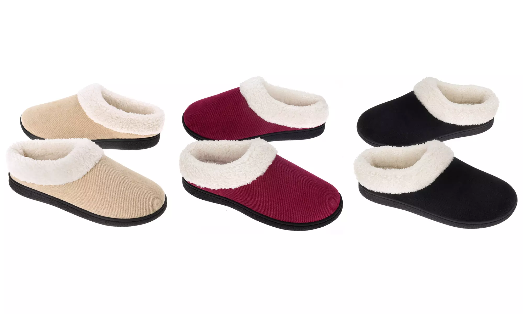 Vonmay Women's Slippers Fuzzy Fluffy Clog Slip On Memory Foam House Shoes - Primary Image