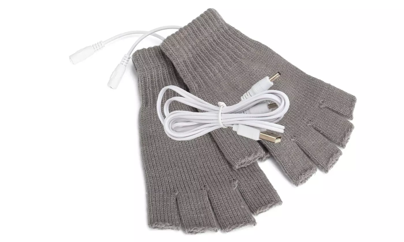 Winter Electric Heated Gloves Warmer USB half and Full Finger Mitten