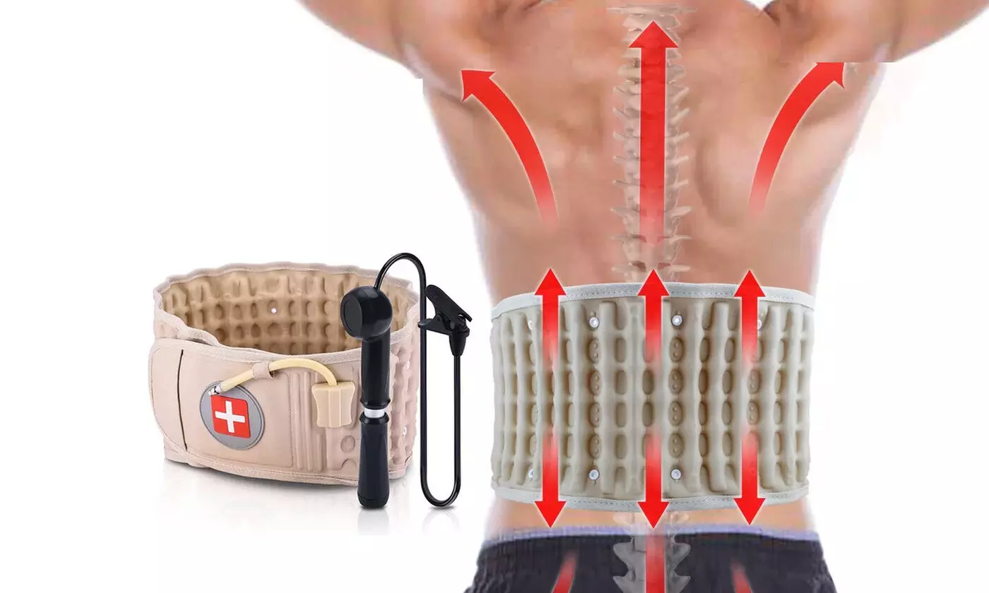 iMounTEK Decompression Back Belt Lumbar Spine Support Lower Back Traction Device