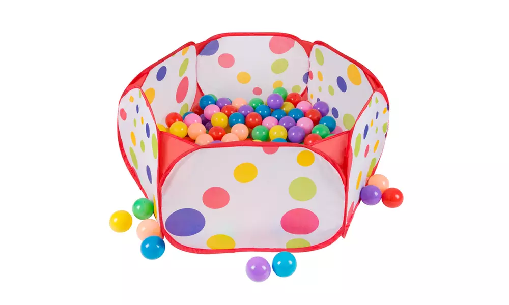 Kids Pop-up Six-sided Ball Pit Tent with 200 Colorful and Soft Crush-proof Balls - Primary Image
