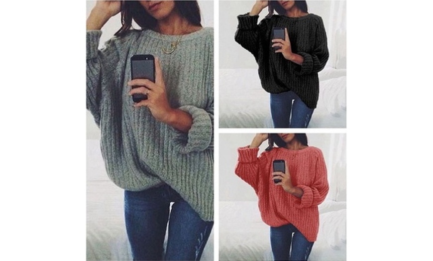 Image 1: Women Sweater Winter Knit Turtleneck Long Sleeve Sweaters Pullover Sweater Coats