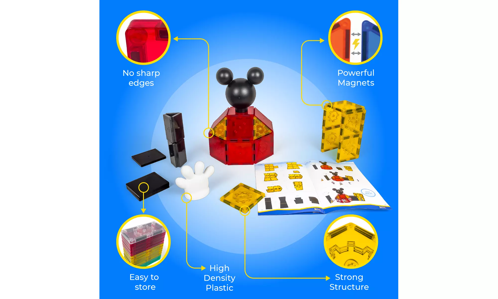 Disney Mickey Mouse Clubhouse Magnetic Tiles by Tytan Toys