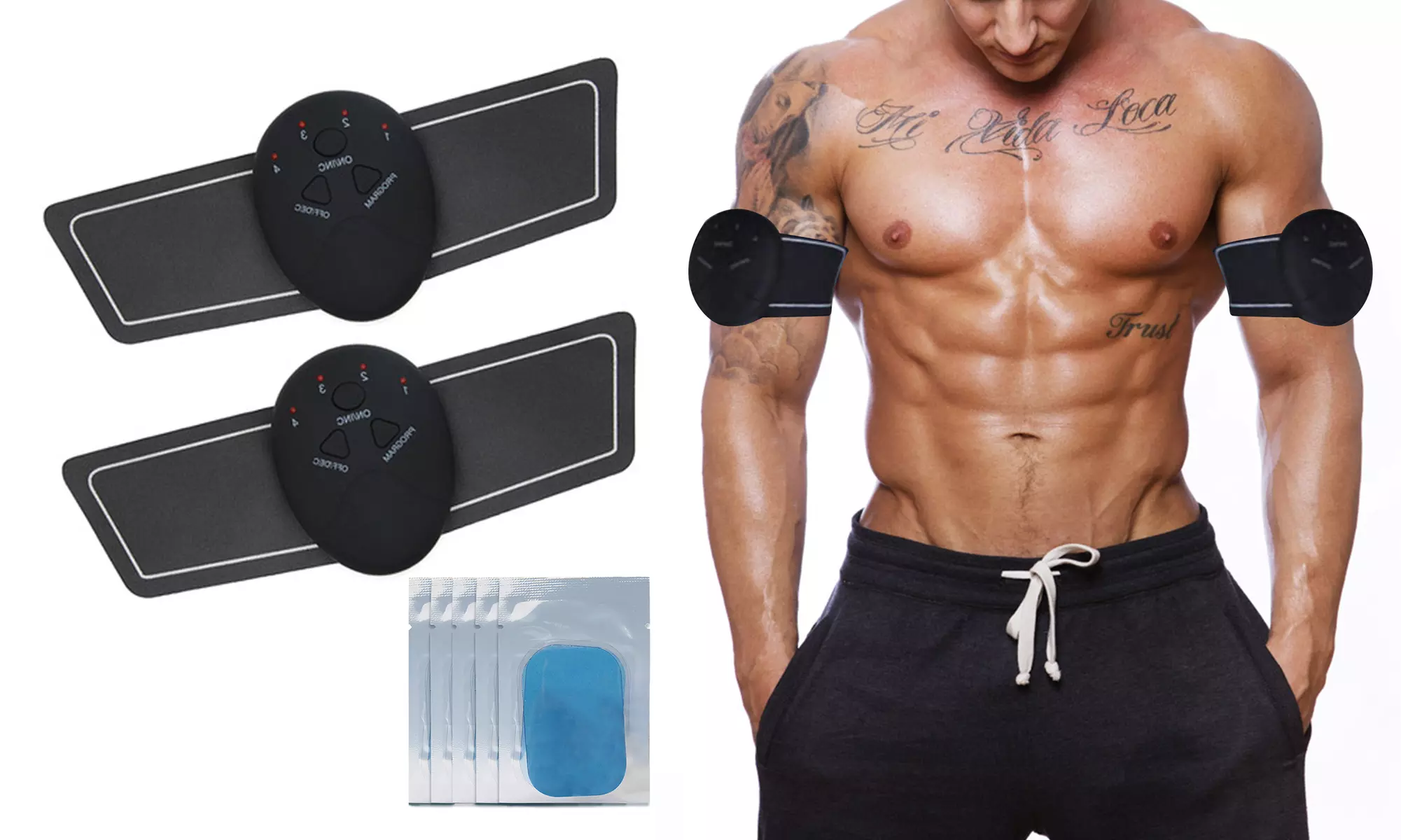 Arm Stimulator Electric Muscle Stimulator Muscle Trainer with Hydrogel Pads - Primary Image
