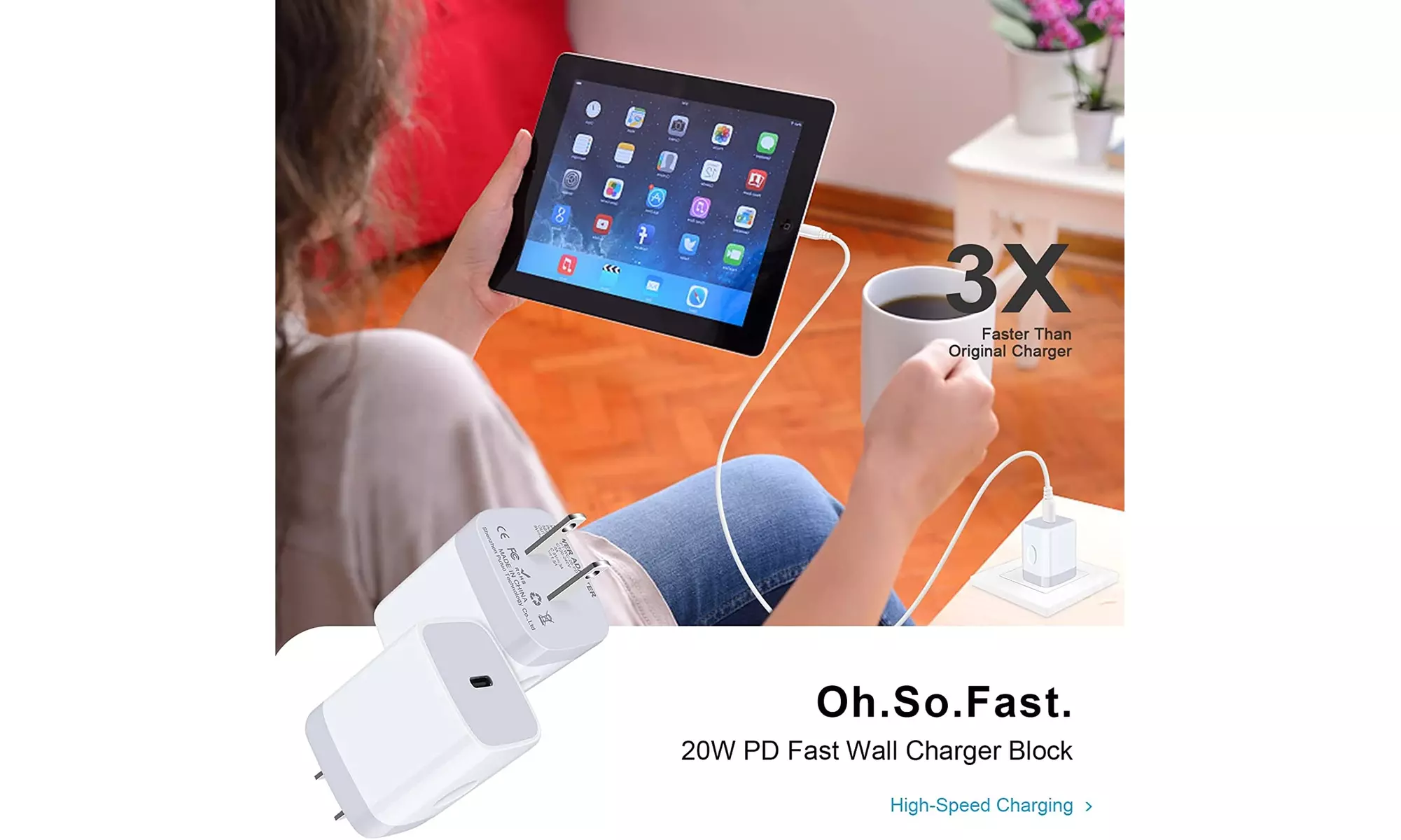 20W USB C Box Charging Brick Fast Charger Block Wall Charger Plug for Samsung  - Second Medium