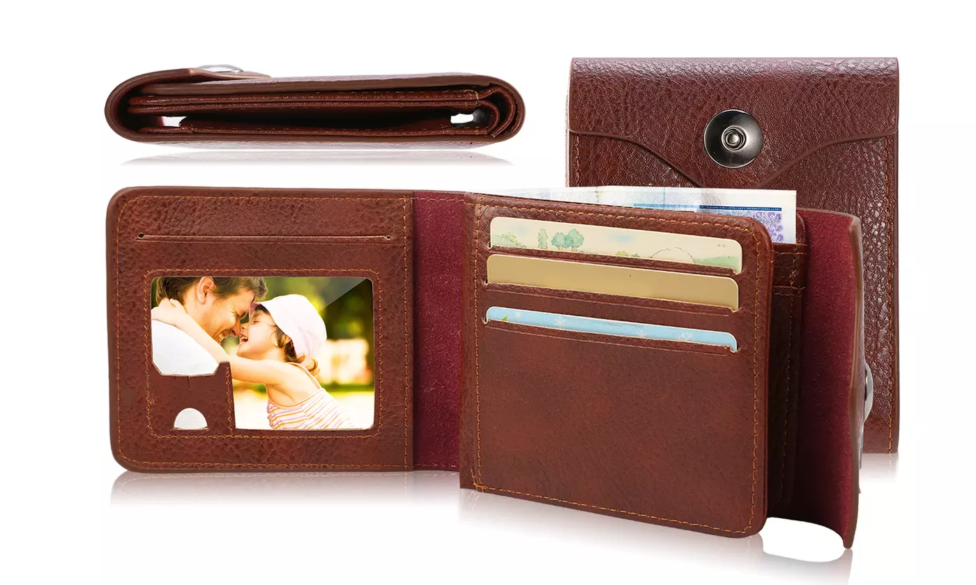 iMounTEK Men's RFID Blocking Leather Wallet Bifold Wallet Credit Card Wallet