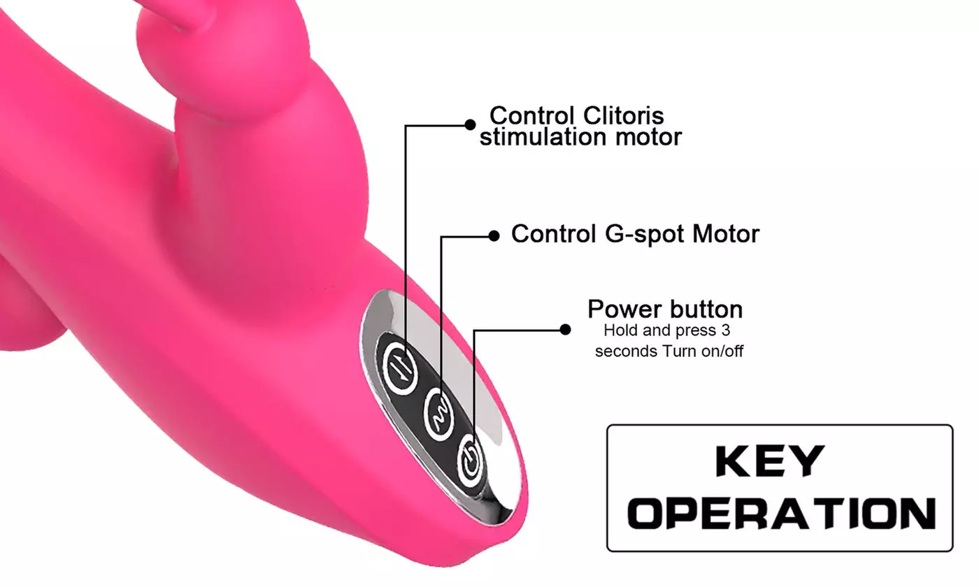 Rabbit Vibrator Triple Play G-Spot Dildo Vibe Waterproof Massager Sex Toys