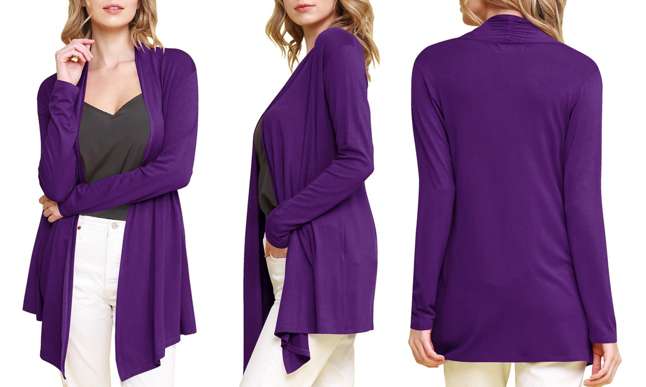 Open Front Cardigan S-3X by Made By Johnny Plus Size Sweater  