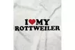 I Love My Rottweiler Cute Heart Dog Owner Ladies T Shirt - Second Medium