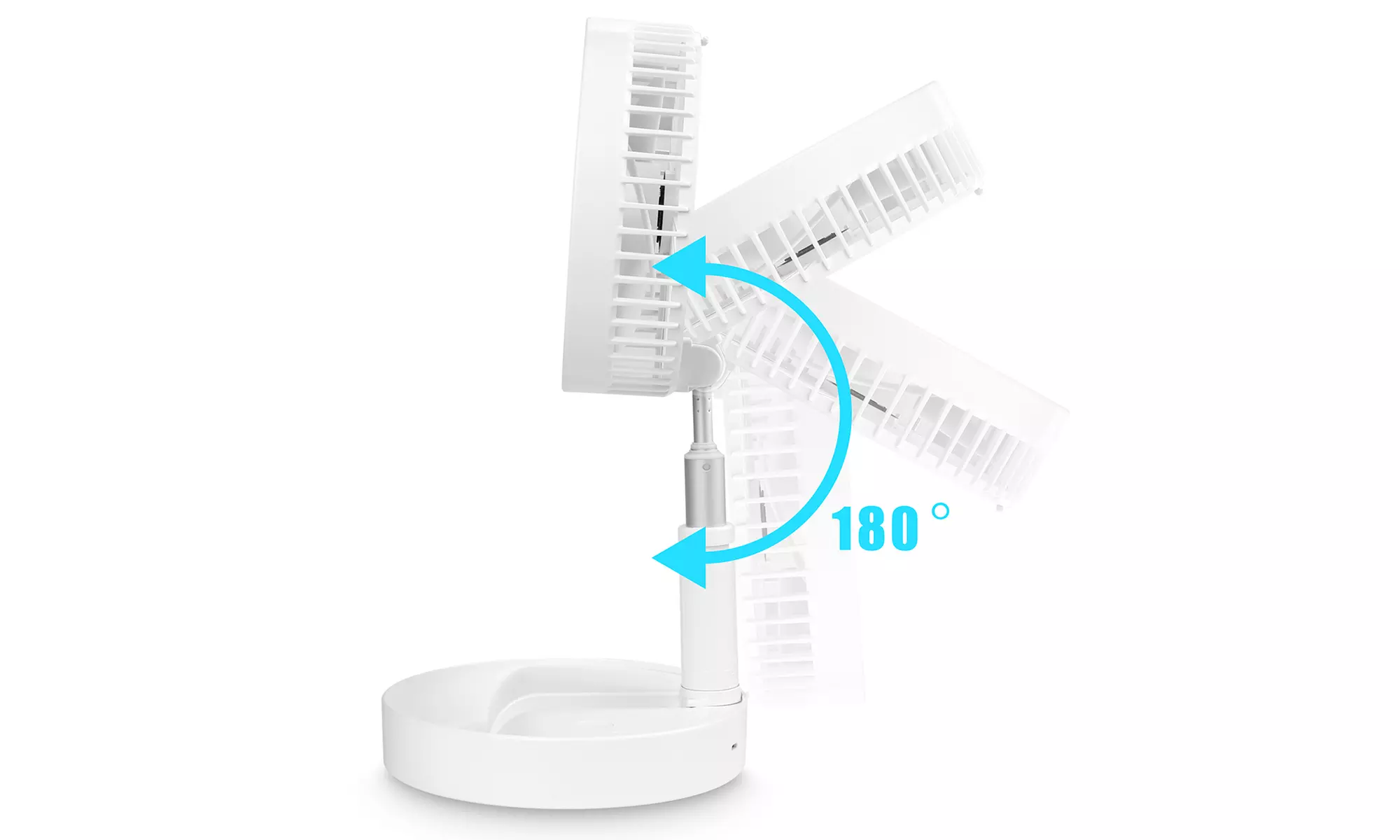AIcase 180 Angle adjustment Retractable Fan Foldable Fan Desktop Ground Fans