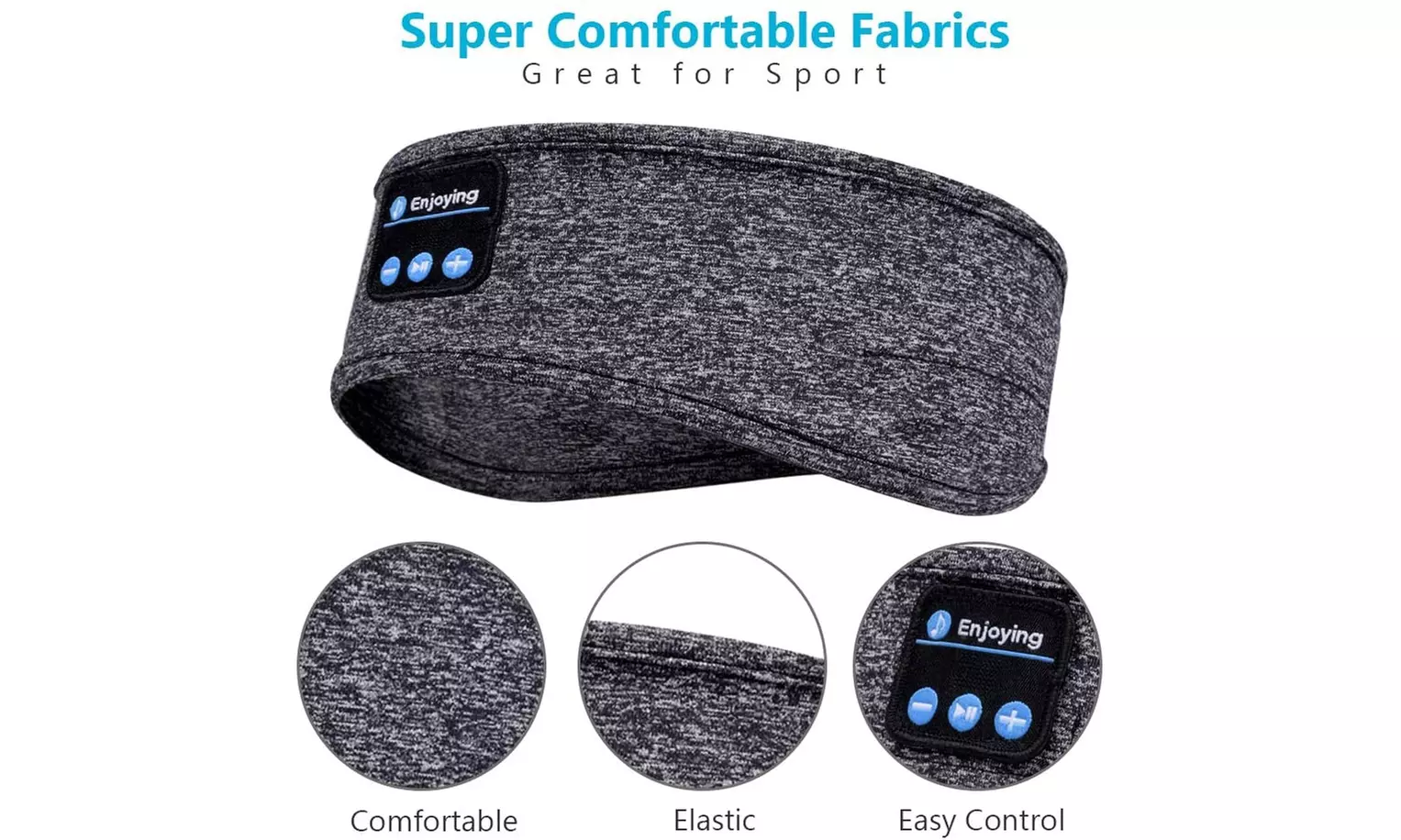 Wireless Bluetooth Stereo Headband Headphones Sleeping Headphones Headband