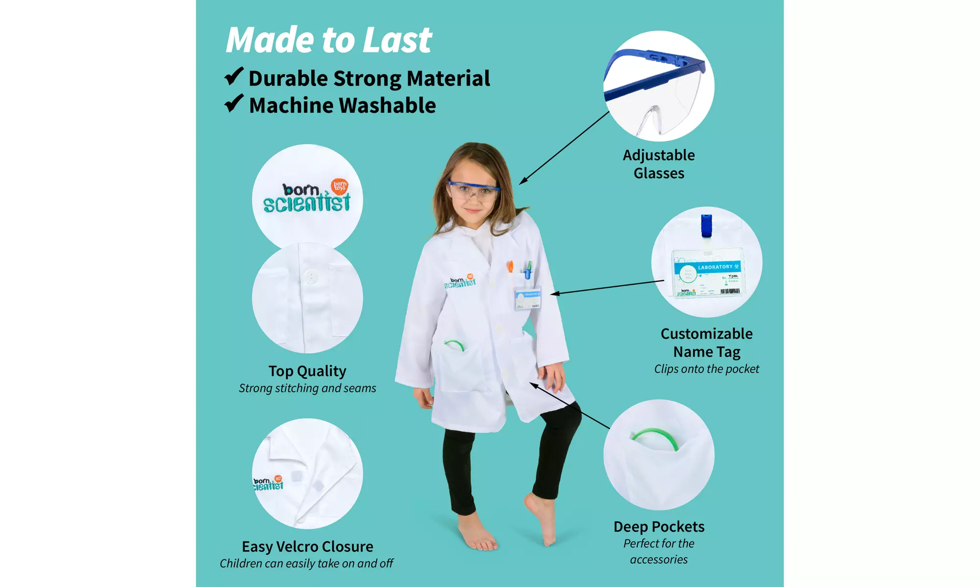 Bintiva Premium Scientist Deluxe Set Dress up Kit