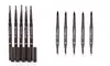 2x Waterproof Eyebrow Pencil Eyeliner Retractable Slant Tip with Brush Double