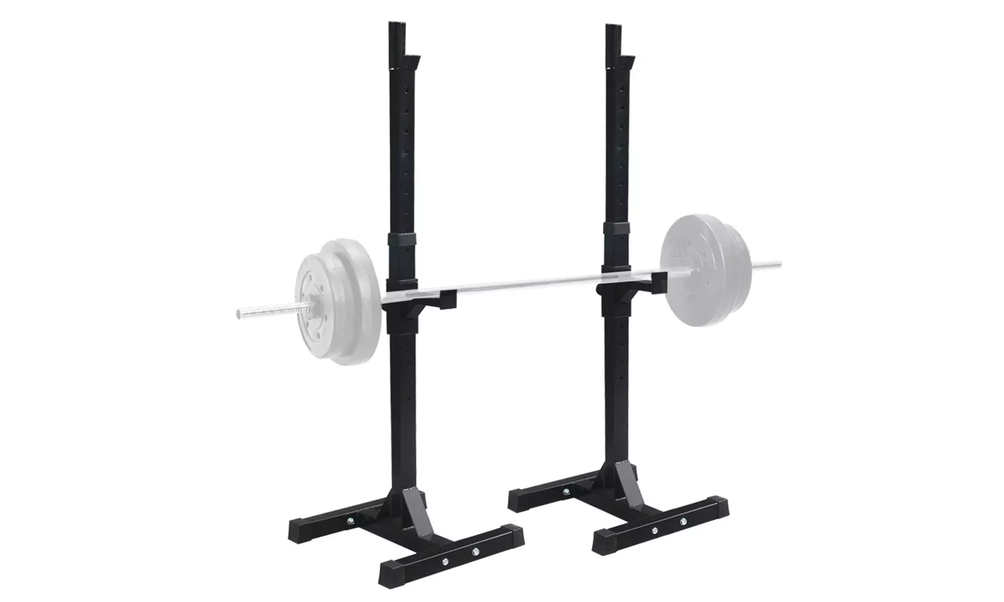 2pcs 41"-66" Height Adjustable Squat Rack, Sturdy Steel Barbell Weight Stands - Primary Image