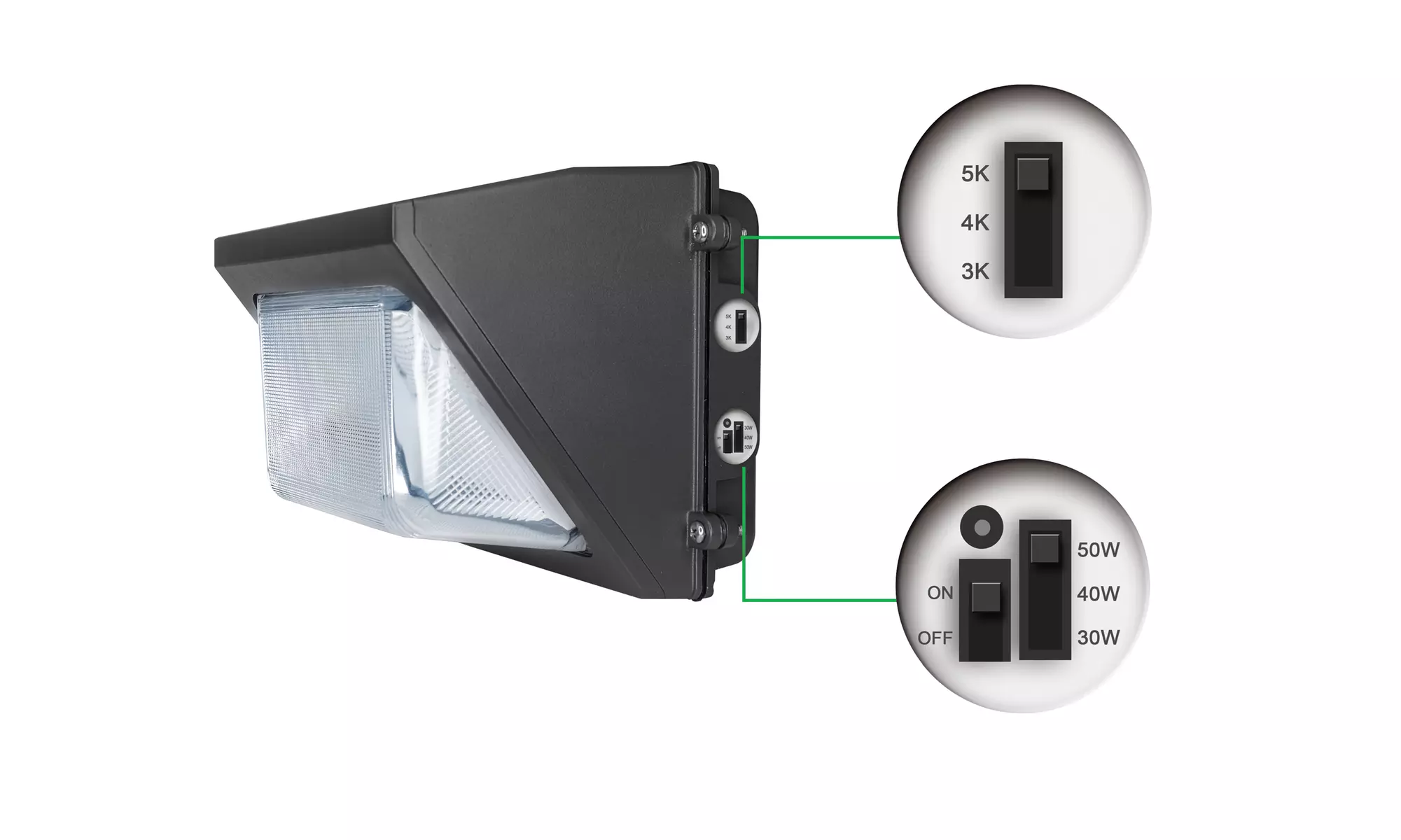 7000 Lumen LED Ultra Slim Wall Pack - Second Medium