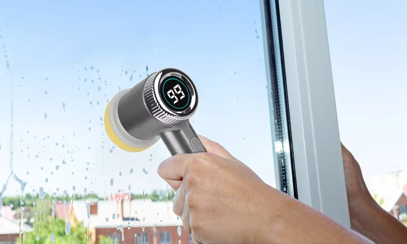 NewHome Electric Spin Scrubber: Cordless with 5 Brush Heads & 3 Speed Settings