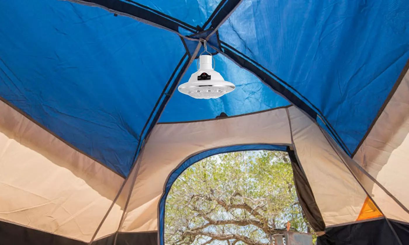 SolarEK 22-LED Solar Powered Hanging Light Lamp w/ 3 Modes & Remote Control